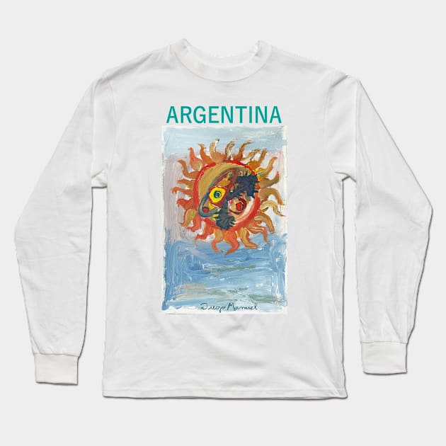 Argentine flag Long Sleeve T-Shirt by diegomanuel